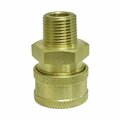 K-T Industries Quick Coupler, 3/8 in Connection, MNPT x Quick Connect, Brass 6-7070